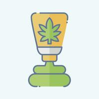 Icon CBD Cream. related to Cannabis symbol. doodle style. simple design editable. simple illustration vector