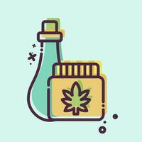 Icon Cannabis Product. related to Cannabis symbol. MBE style. simple design editable. simple illustration vector