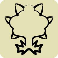 Icon Flower. related to Cannabis symbol. hand drawn style. simple design editable. simple illustration vector