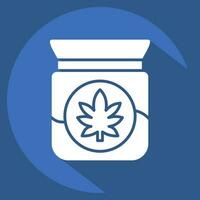 Icon CBD Guideline. related to Cannabis symbol. long shadow style. simple design editable. simple illustration vector