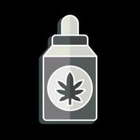 Icon Cannabidiol . related to Cannabis symbol. glossy style. simple design editable. simple illustration vector