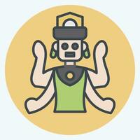 Icon Vishnu Statues. related to Cambodia symbol. color mate style. simple design editable. simple illustration vector