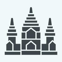Icon Angkor Wat. related to Cambodia symbol. glyph style. simple design editable. simple illustration vector