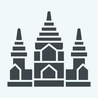 Icon Angkor Wat. related to Cambodia symbol. glyph style. simple design editable. simple illustration vector