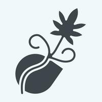 Icon Cannabis Seeds. related to Cannabis symbol. glyph style. simple design editable. simple illustration vector