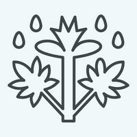 Icon Crow Cannabis. related to Cannabis symbol. line style. simple design editable. simple illustration vector