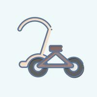 Icon Cycle. related to Cambodia symbol. doodle style. simple design editable. simple illustration vector