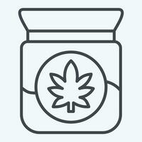 Icon CBD Guideline. related to Cannabis symbol. line style. simple design editable. simple illustration vector