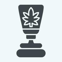 Icon CBD Cream. related to Cannabis symbol. glyph style. simple design editable. simple illustration vector