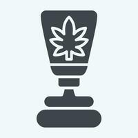 Icon CBD Cream. related to Cannabis symbol. glyph style. simple design editable. simple illustration vector