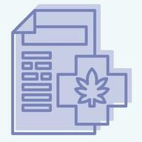 Icon Cannabis Licences. related to Cannabis symbol. two tone style. simple design editable. simple illustration vector