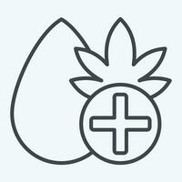 Icon CBD Oil. related to Cannabis symbol. line style. simple design editable. simple illustration vector