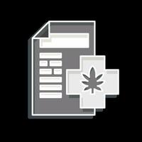 Icon Cannabis Licences. related to Cannabis symbol. glossy style. simple design editable. simple illustration vector