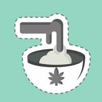 Sticker line cut Concentrates. related to Cannabis symbol. simple design editable. simple illustration vector