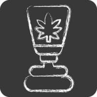 Icon CBD Cream. related to Cannabis symbol. chalk Style. simple design editable. simple illustration vector