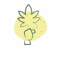 Icon Cannabis. related to Cannabis symbol. Color Spot Style. simple design editable. simple illustration vector