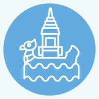 Icon Bon Om Touk. related to Cambodia symbol. blue eyes style. simple design editable. simple illustration vector