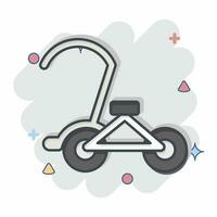 Icon Cycle. related to Cambodia symbol. comic style. simple design editable. simple illustration vector