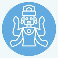 Icon Vishnu Statues. related to Cambodia symbol. blue eyes style. simple design editable. simple illustration vector