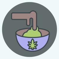 Icon Concentrates. related to Cannabis symbol. color mate style. simple design editable. simple illustration vector