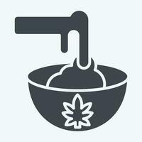 Icon Concentrates. related to Cannabis symbol. glyph style. simple design editable. simple illustration vector