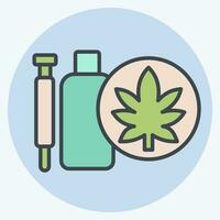 Icon Cannabinoid Drugs. related to Cannabis symbol. color mate style. simple design editable. simple illustration vector