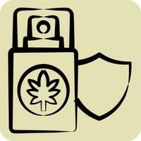 Icon Quality Product. related to Cannabis symbol. hand drawn style. simple design editable. simple illustration vector