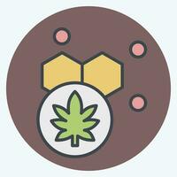 Icon Cannabol Content. related to Cannabis symbol. color mate style. simple design editable. simple illustration vector