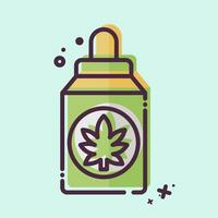 icono cannabidiol . relacionado a canabis símbolo. mbe estilo. sencillo diseño editable. sencillo ilustración vector