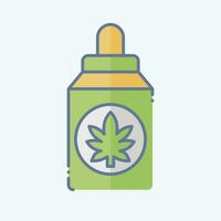 Icon Cannabidiol . related to Cannabis symbol. doodle style. simple design editable. simple illustration vector