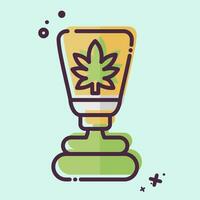 Icon CBD Cream. related to Cannabis symbol. MBE style. simple design editable. simple illustration vector