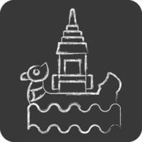 Icon Bon Om Touk. related to Cambodia symbol. chalk Style. simple design editable. simple illustration vector