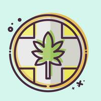 Icon Label Cannabis Products. related to Cannabis symbol. MBE style. simple design editable. simple illustration vector