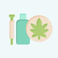 Icon Cannabinoid Drugs. related to Cannabis symbol. flat style. simple design editable. simple illustration vector