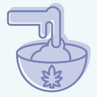 Icon Concentrates. related to Cannabis symbol. two tone style. simple design editable. simple illustration vector