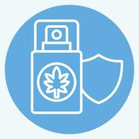 Icon Quality Product. related to Cannabis symbol. blue eyes style. simple design editable. simple illustration vector