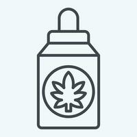 Icon Cannabidiol . related to Cannabis symbol. line style. simple design editable. simple illustration vector