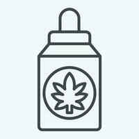 Icon Cannabidiol . related to Cannabis symbol. line style. simple design editable. simple illustration vector