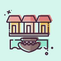 Icon Tonle Sap. related to Cambodia symbol. MBE style. simple design editable. simple illustration vector