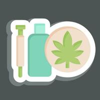 Sticker Cannabinoid Drugs. related to Cannabis symbol. simple design editable. simple illustration vector