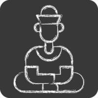 Icon Sculpture. related to Cambodia symbol. chalk Style. simple design editable. simple illustration vector