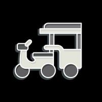 Icon Tuk Tuk. related to Cambodia symbol. glossy style. simple design editable. simple illustration vector