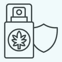 Icon Quality Product. related to Cannabis symbol. line style. simple design editable. simple illustration vector