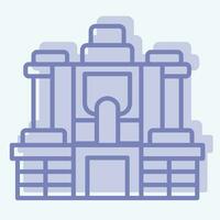 Icon Angkor Thom. related to Cambodia symbol. two tone style. simple design editable. simple illustration vector