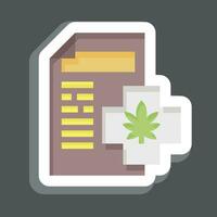 Sticker Cannabis Licences. related to Cannabis symbol. simple design editable. simple illustration vector