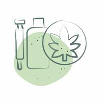 Icon Cannabinoid Drugs. related to Cannabis symbol. Color Spot Style. simple design editable. simple illustration vector