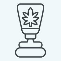 Icon CBD Cream. related to Cannabis symbol. line style. simple design editable. simple illustration vector