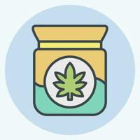 Icon CBD Guideline. related to Cannabis symbol. color mate style. simple design editable. simple illustration vector
