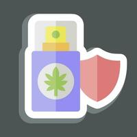 Sticker Quality Product. related to Cannabis symbol. simple design editable. simple illustration vector