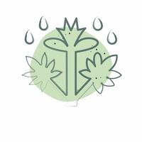 Icon Crow Cannabis. related to Cannabis symbol. Color Spot Style. simple design editable. simple illustration vector